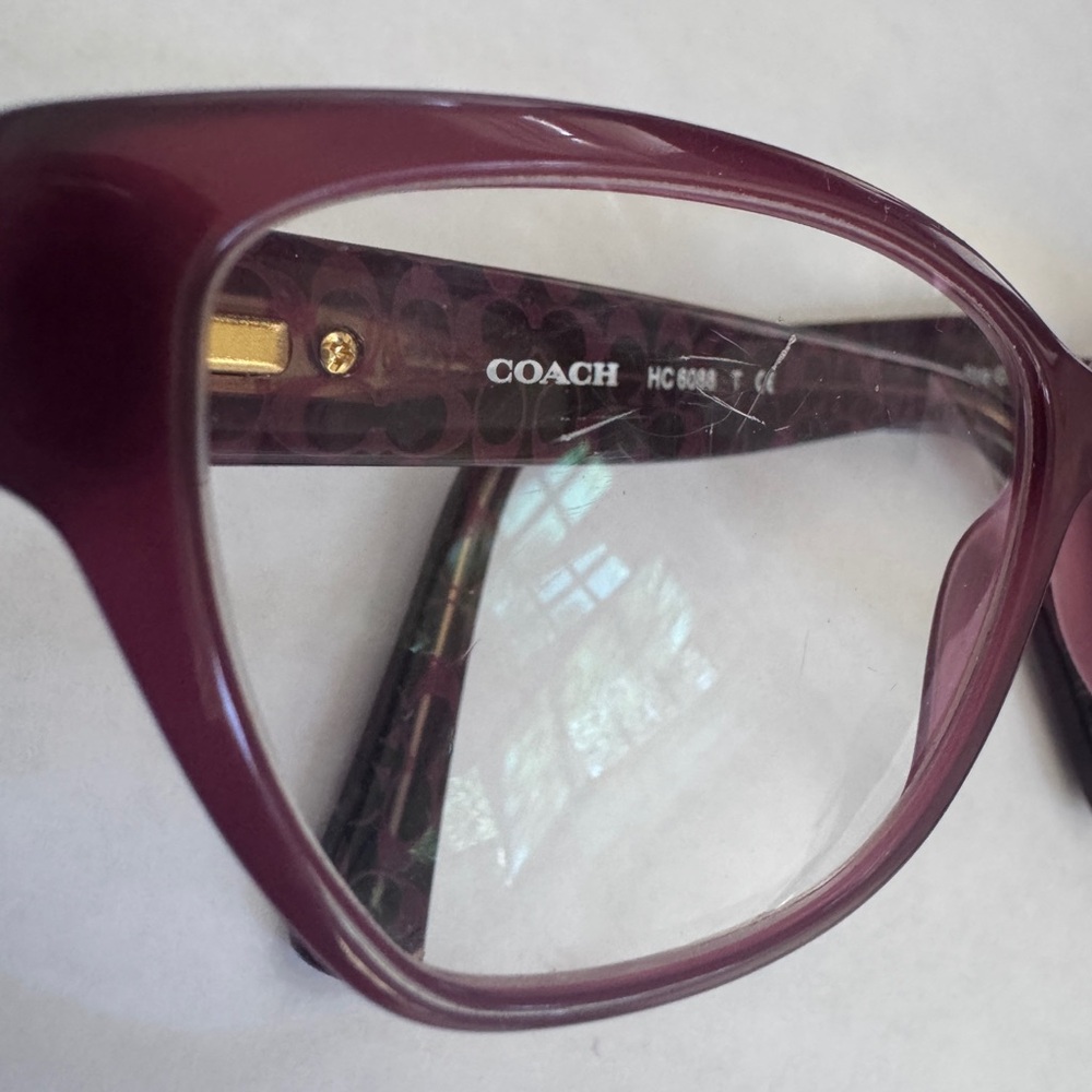 Coach Black Cherry Designer Glasses - Picture 6 of 16